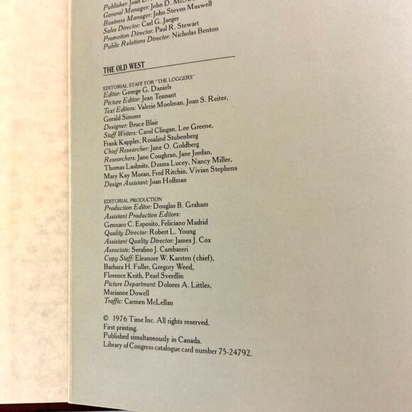 The Loggers Time Life Books Old West Series Illustrated Vintage 1976 Hardcover - Picture 4 of 13